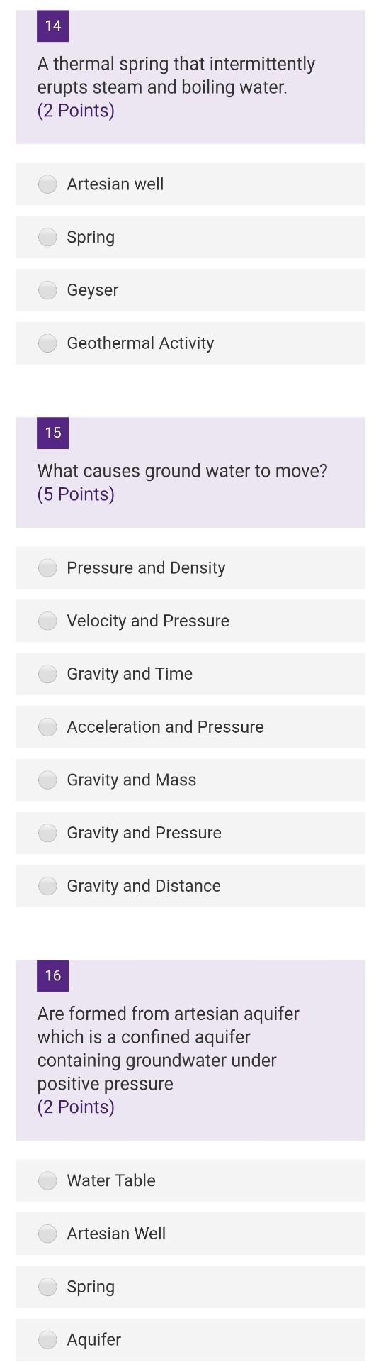Solved 1 It flows because the pressure in the aquifer (water | Chegg.com