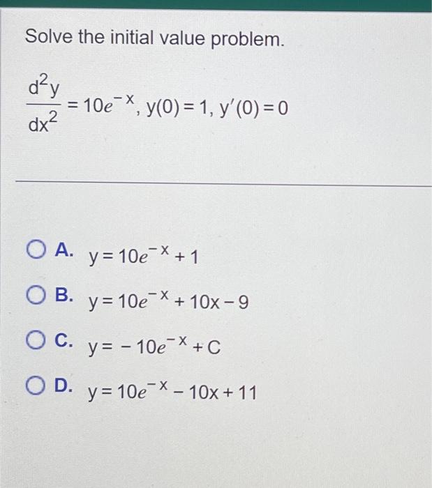 Solved Solve the initial value problem. | Chegg.com