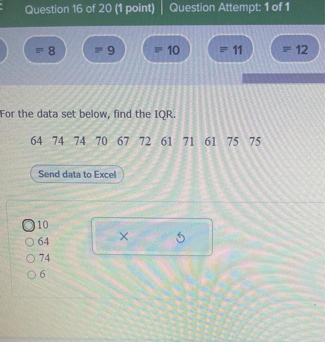 Solved Question 16 of 20 (1 point) Question Attempt: 1 of 1 | Chegg.com