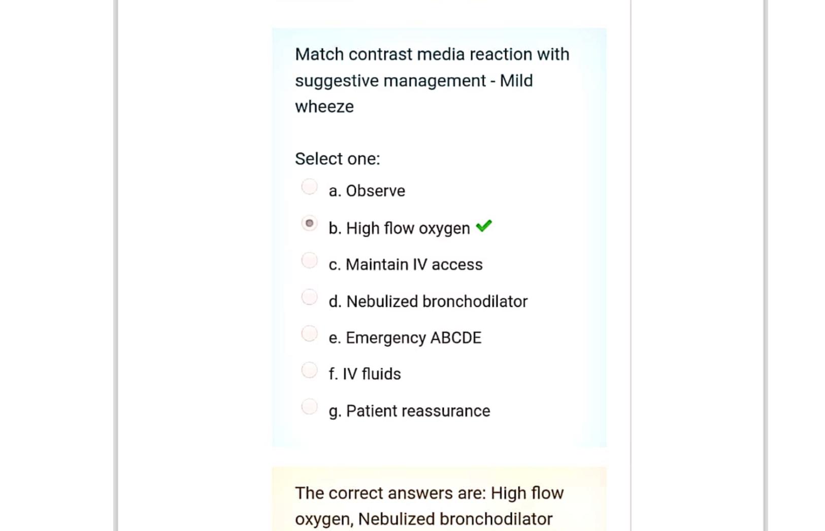 Solved Match Contrast Media Reaction With Suggestive 1195