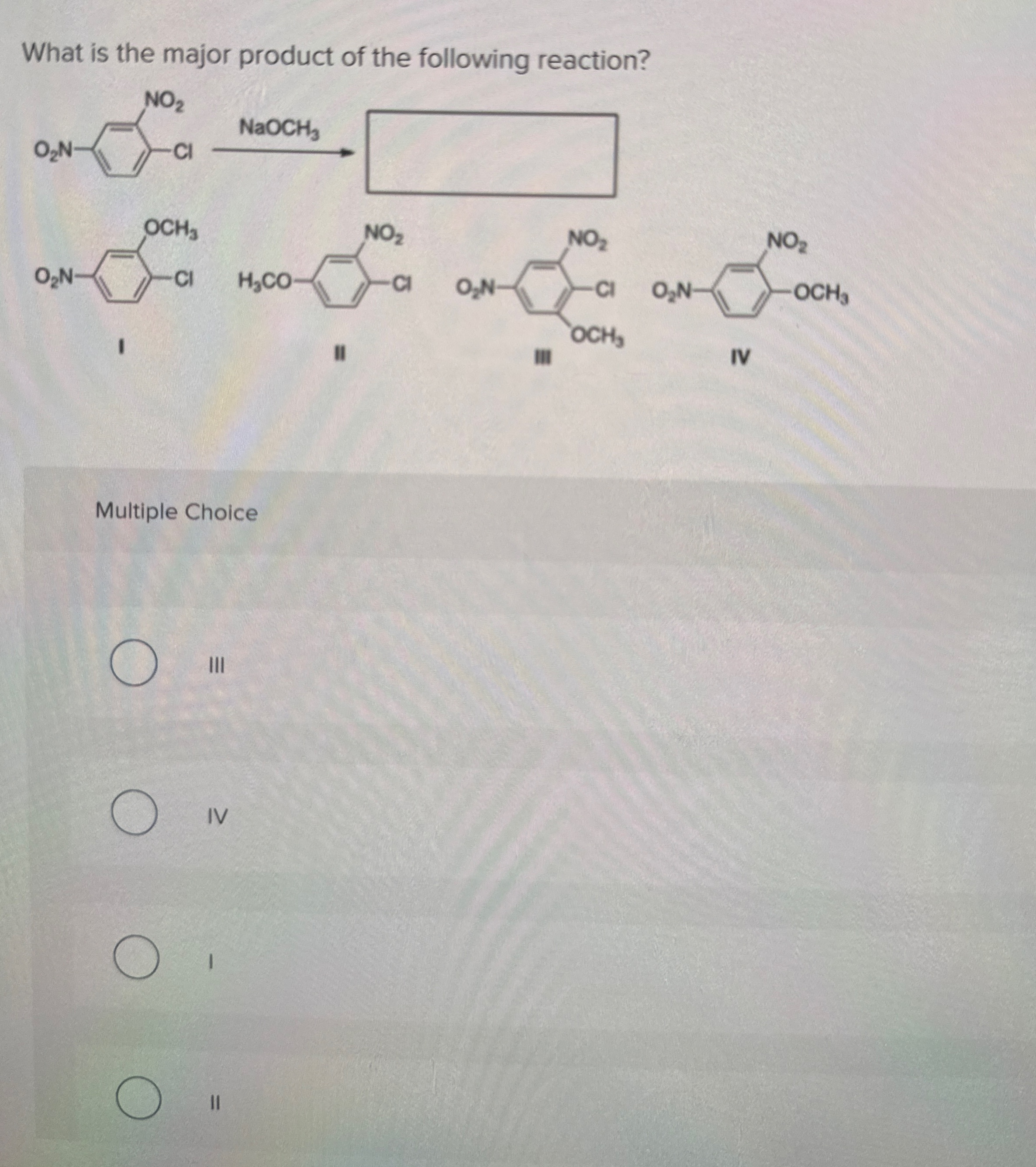 Solved What is the major product of the following | Chegg.com