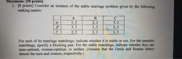 Solved Maximum: 150 points) 1. [8 points] Consider an | Chegg.com