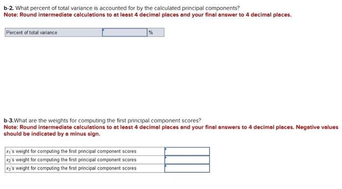 Solved Perform principal component analysis on the | Chegg.com
