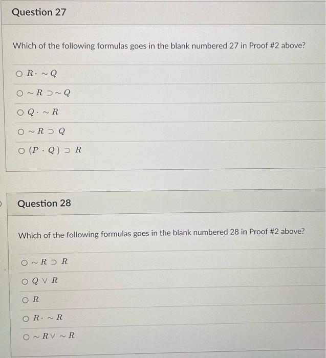 Solved Question 26 Which of the following justifications | Chegg.com