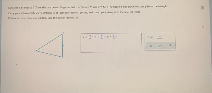 Solved Consider a triangle ABC like the one below. Suppose | Chegg.com