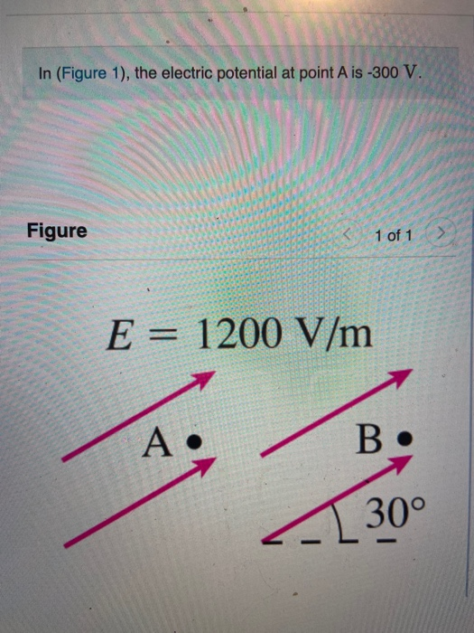 Solved In (Figure 1), the electric potential at point A is | Chegg.com