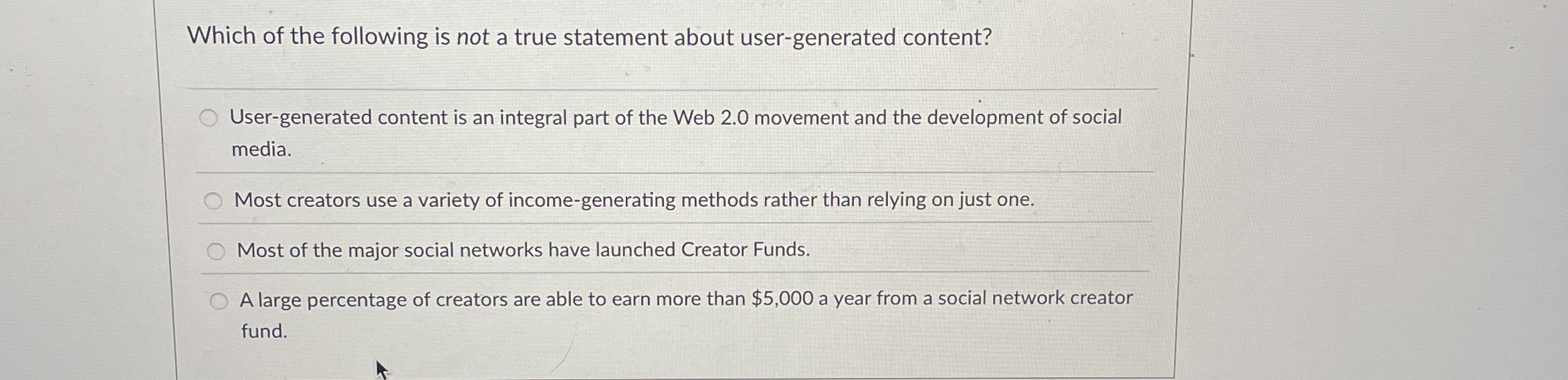 Solved Which of the following is not a true statement about | Chegg.com
