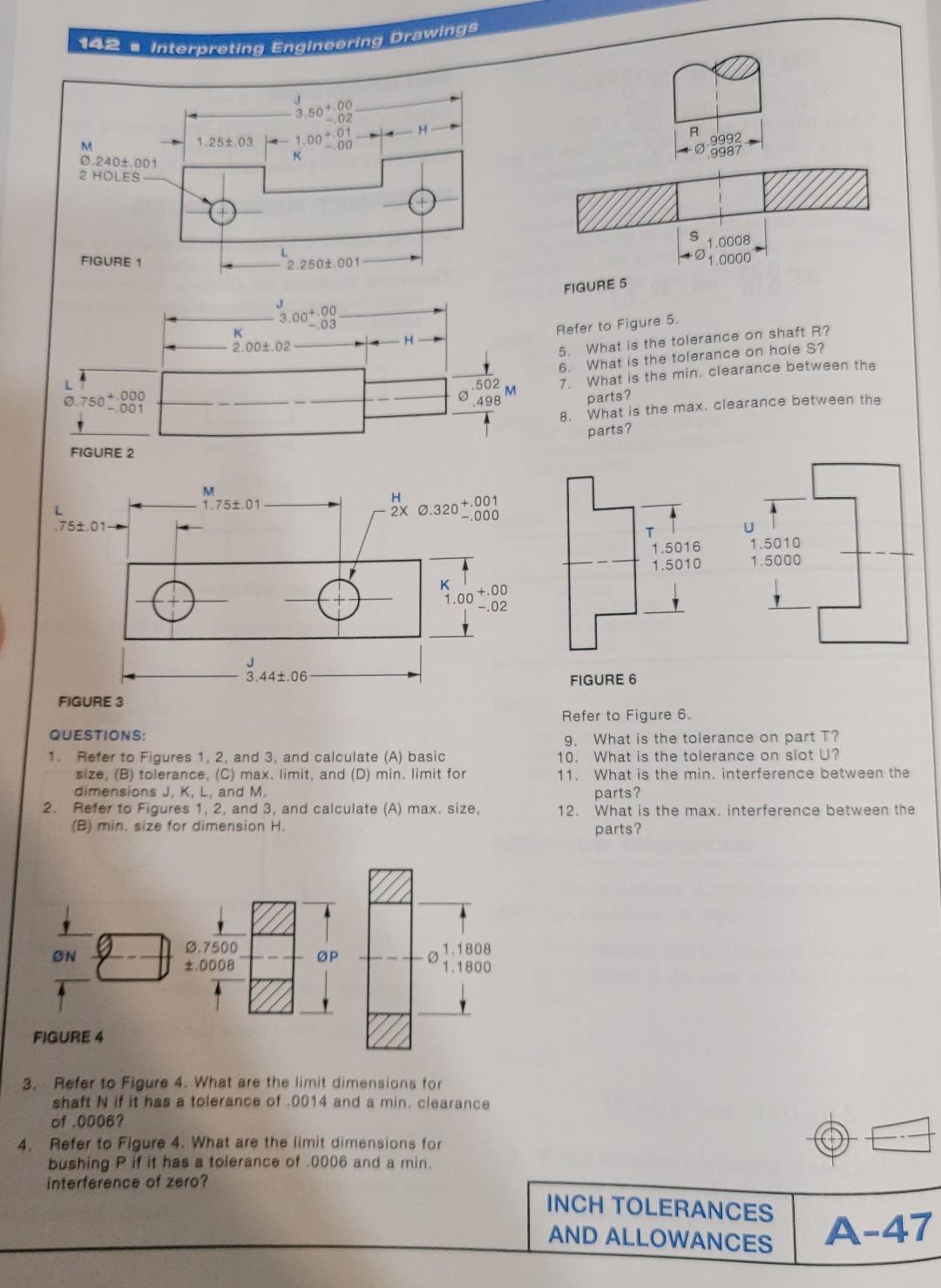 Solved 142 Interpreting Engineering Drawings 3.507.00 -02 R | Chegg.com
