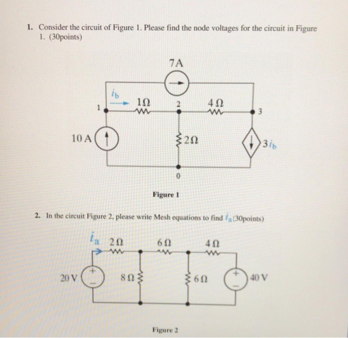 Solved 1. Consider the circuit of Figure 1. Please find the | Chegg.com