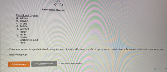 Solved Identify the functional groups present in the | Chegg.com