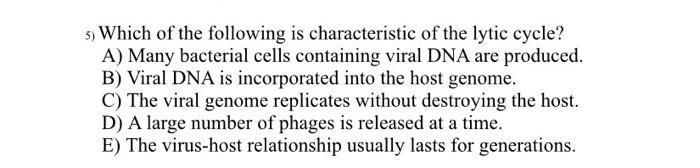 Solved 5) Which Of The Following Is Characteristic Of The | Chegg.com