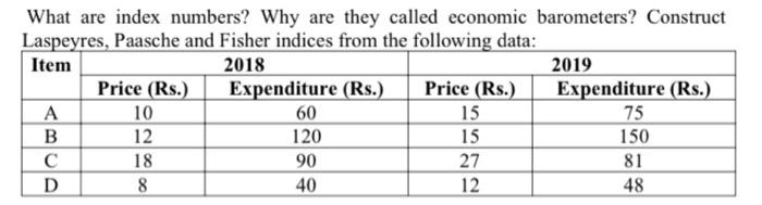 why index numbers are known as economic barometers