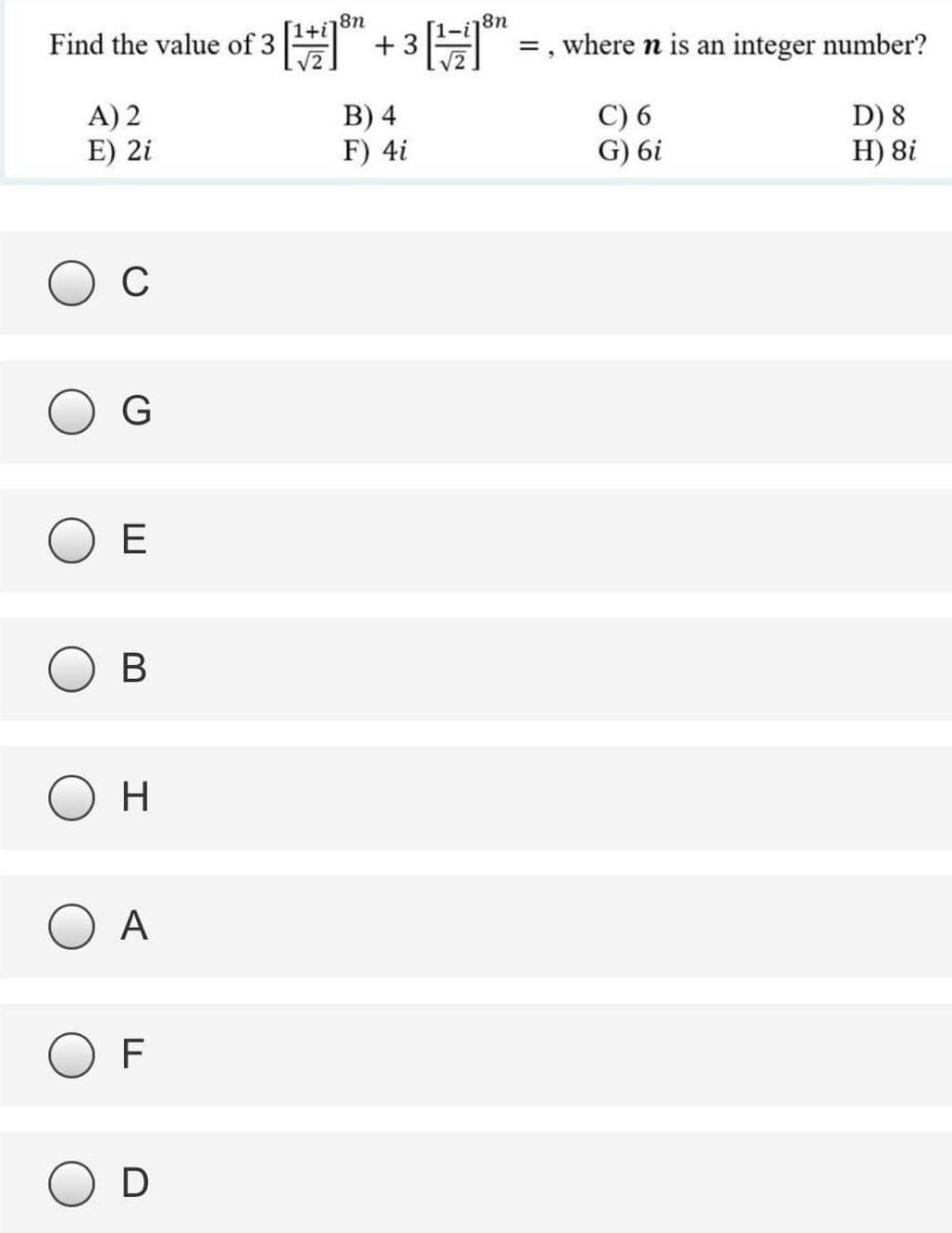 Solved 8n Find The Value Of 3 1 I 8n 3 Where N Is A Chegg Com