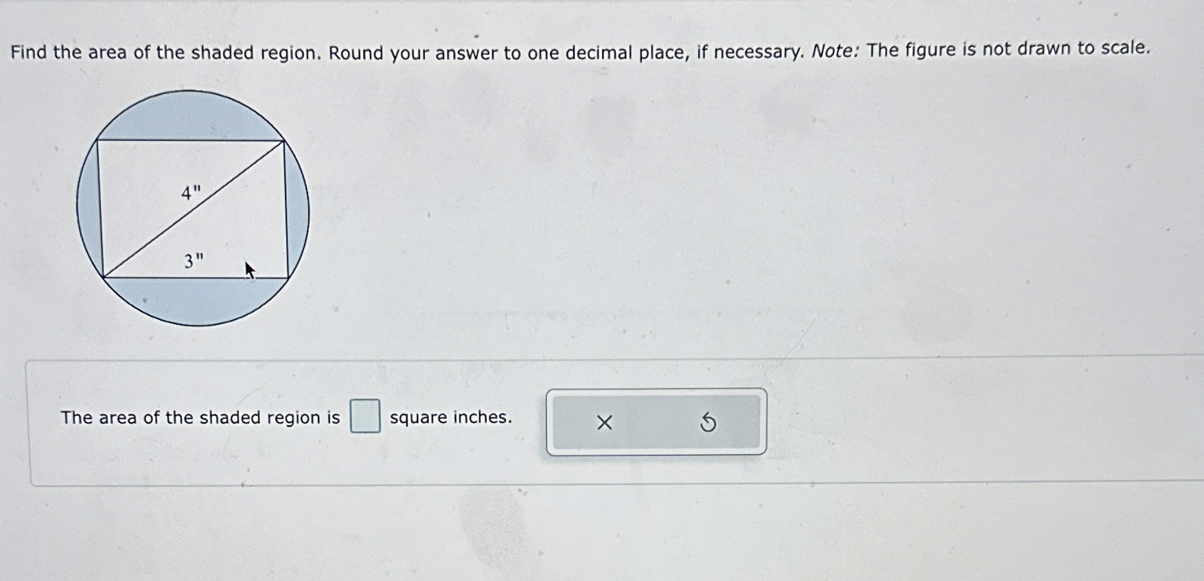 Solved Find the area of the shaded region. Round your answer | Chegg.com