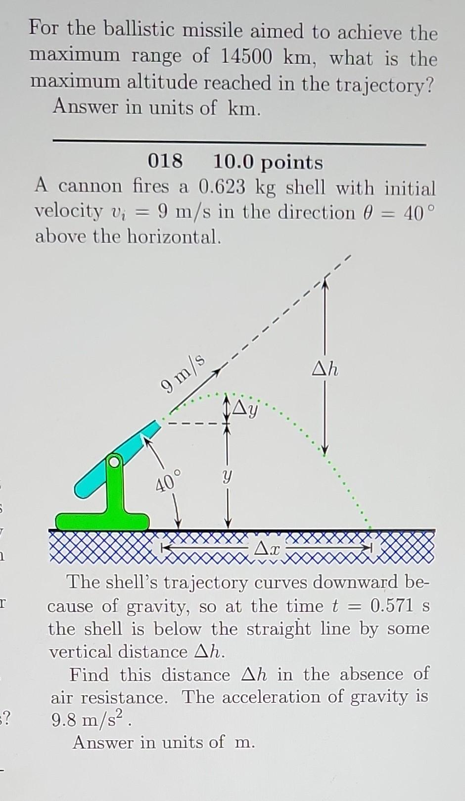 solved-for-the-ballistic-missile-aimed-to-achieve-the-chegg