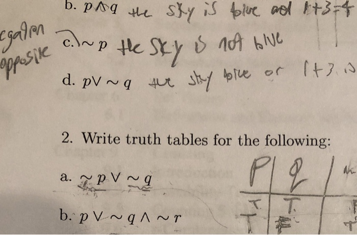 Solved Egalen B Pag The Sky Is Blue And 3 4 Opposite Cn Chegg Com