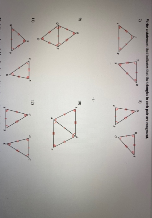 Solved Complete Each Congruence Statement By Naming The C Chegg Com