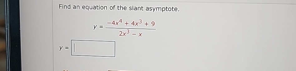 Slanted Zero Math Solved Find an equation of the slant | Chegg.com