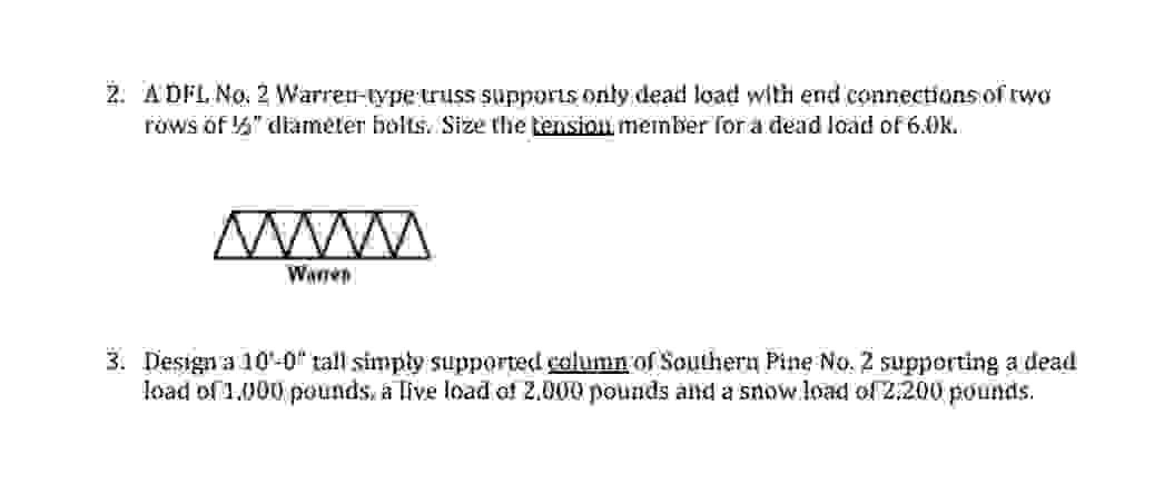 Adpl Command Distributed Load How Solved ADPL, No,2 Warreu wpe truss supports only dead load | Chegg.com