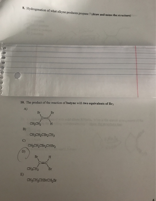 8 Hydrogenation Of What Alkyne Produces Propane Chegg 8 Hydrogenation Of What Alkyne Produces Propane Chegg