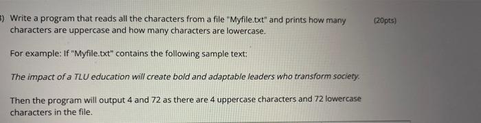 Solved 3) Write a program that reads all the characters from | Chegg.com