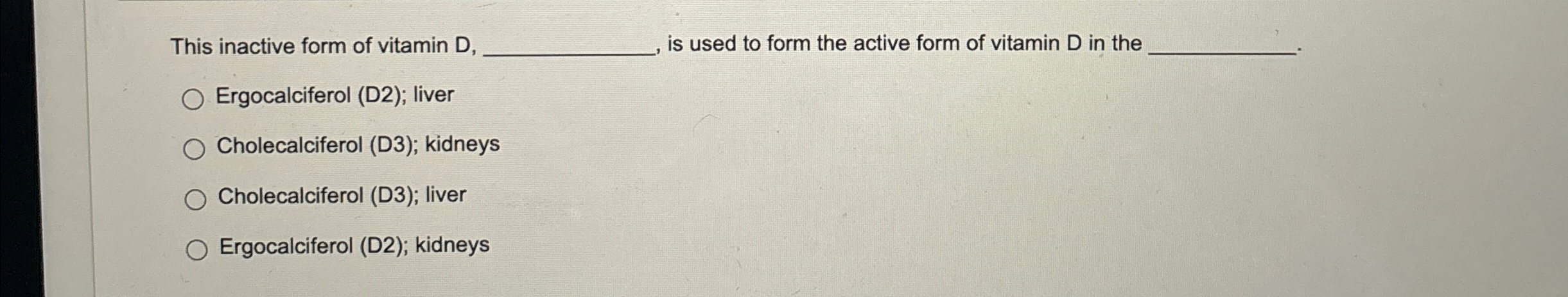 active and inactive form of vitamin d