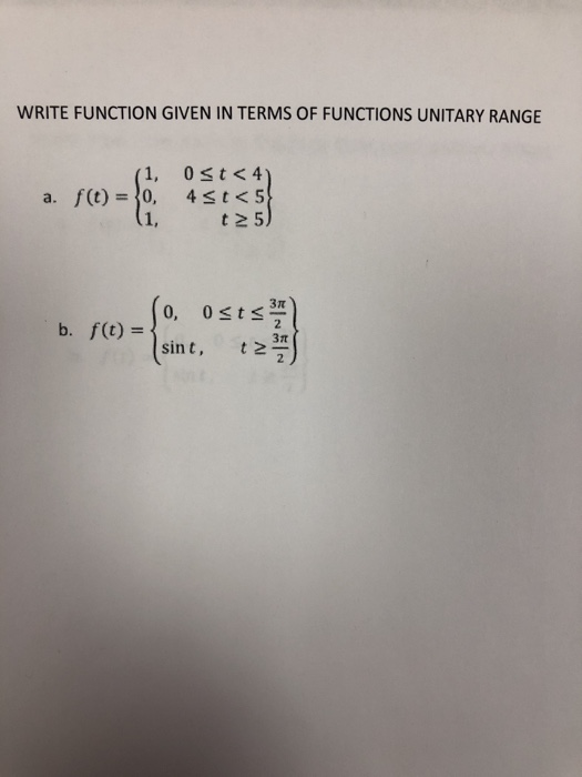 Function In Simple Terms Solved WRITE FUNCTION GIVEN IN TERMS OF FUNCTIONS UNITARY | Chegg.com
