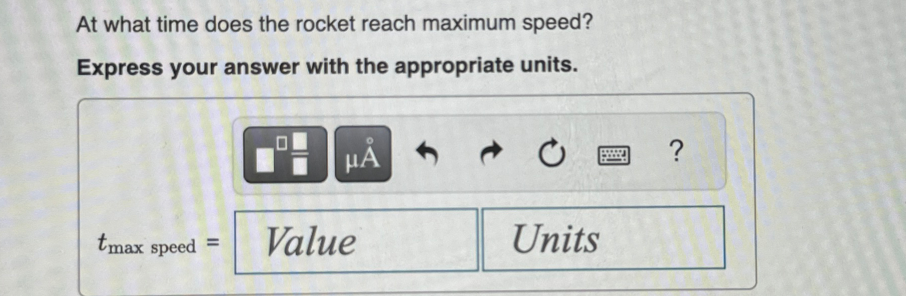 Solved At what time does the rocket reach maximum | Chegg.com