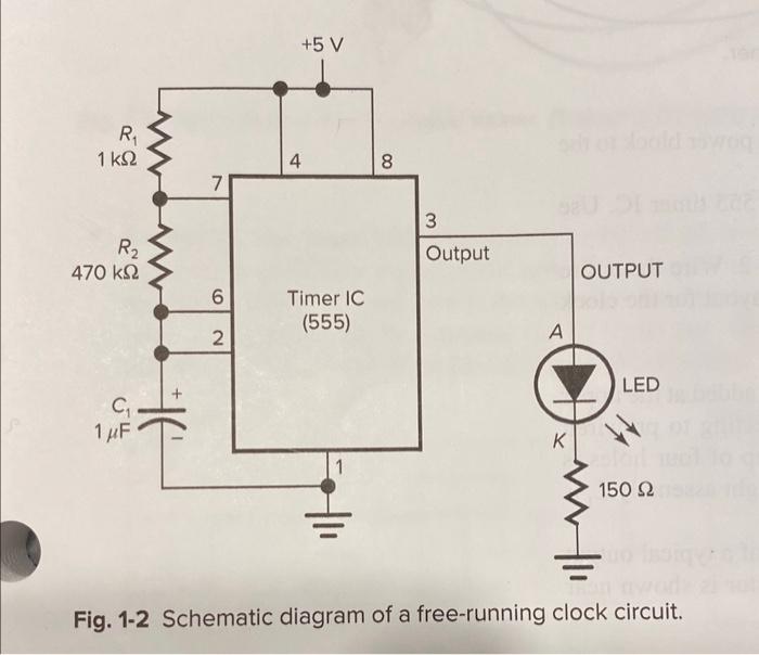 Solved Fig 1 2 Schematic Diagram Of A Free Running Clock 1621