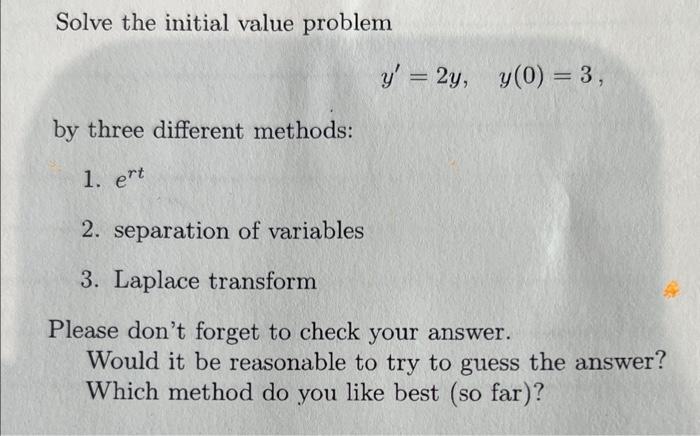 Solved Differential Equations: Exponential GrowthPlease show | Chegg.com