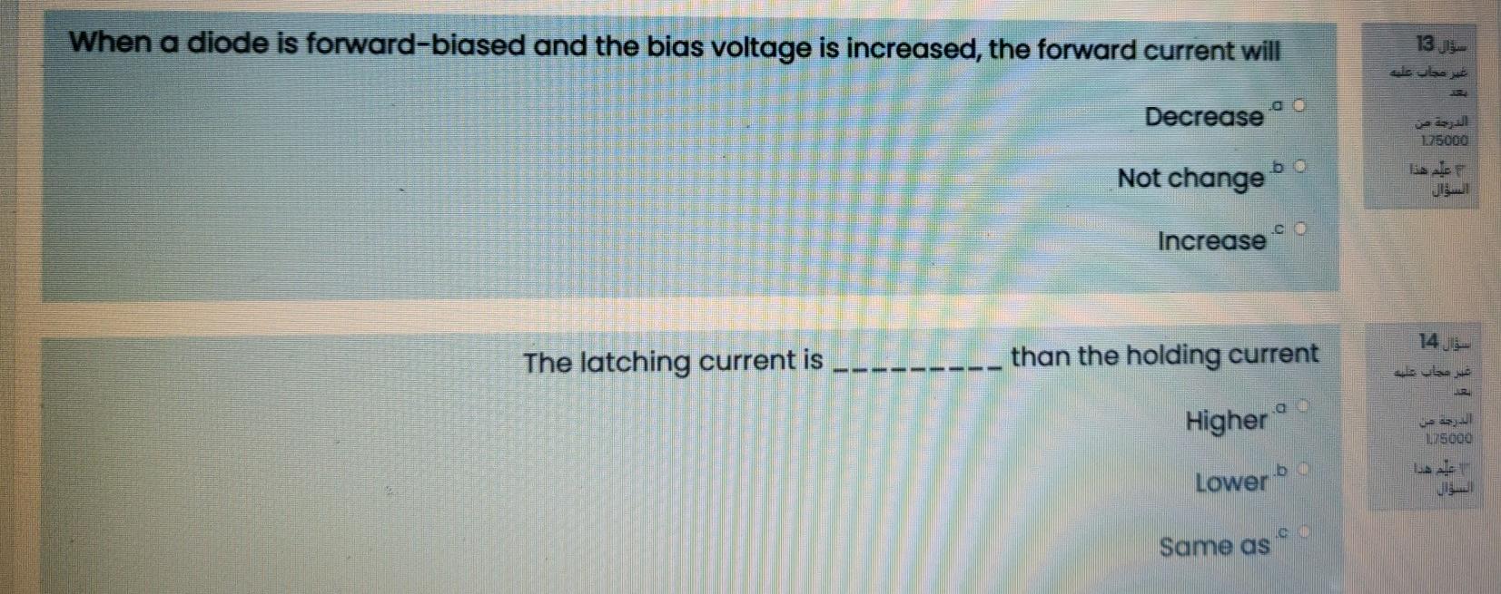 Solved When a diode is forward-biased and the bias voltage | Chegg.com