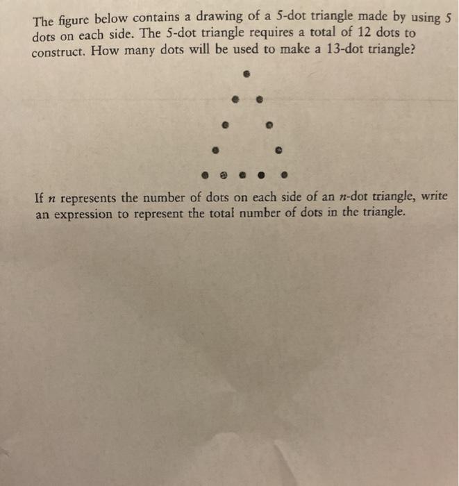 Solved The figure below contains a drawing of a 5-dot | Chegg.com