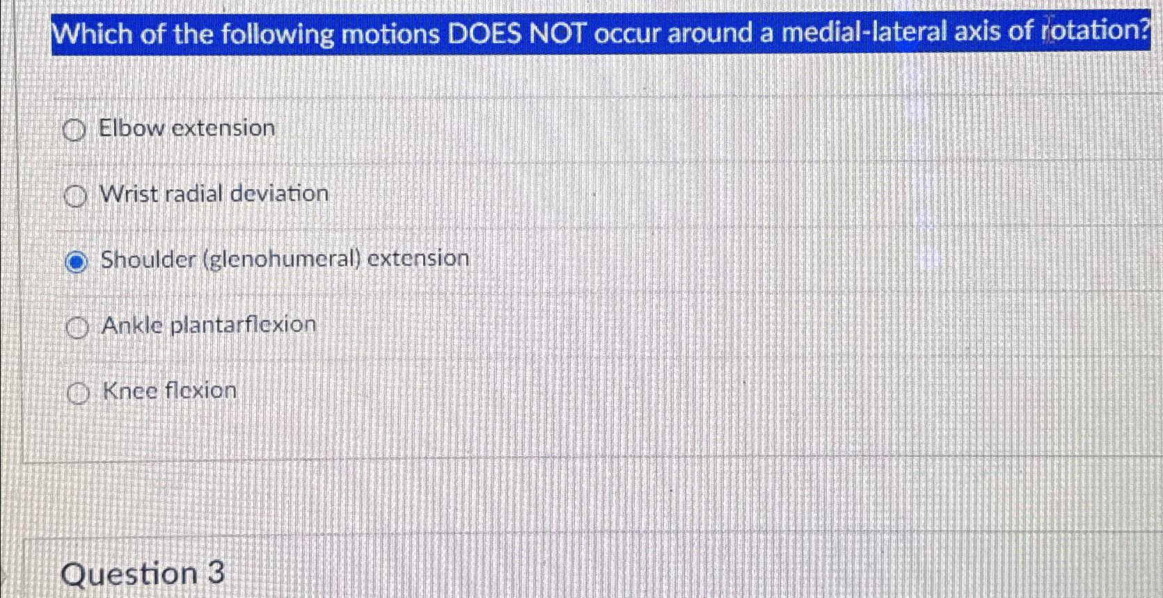 Solved Which of the following motions DOES NOT occur around | Chegg.com