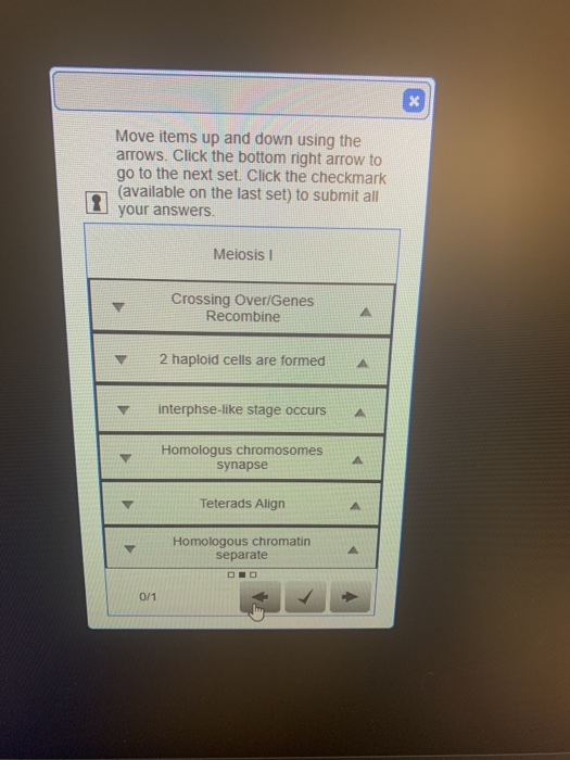 Solved Move items up and down using the arrows. Click the | Chegg.com