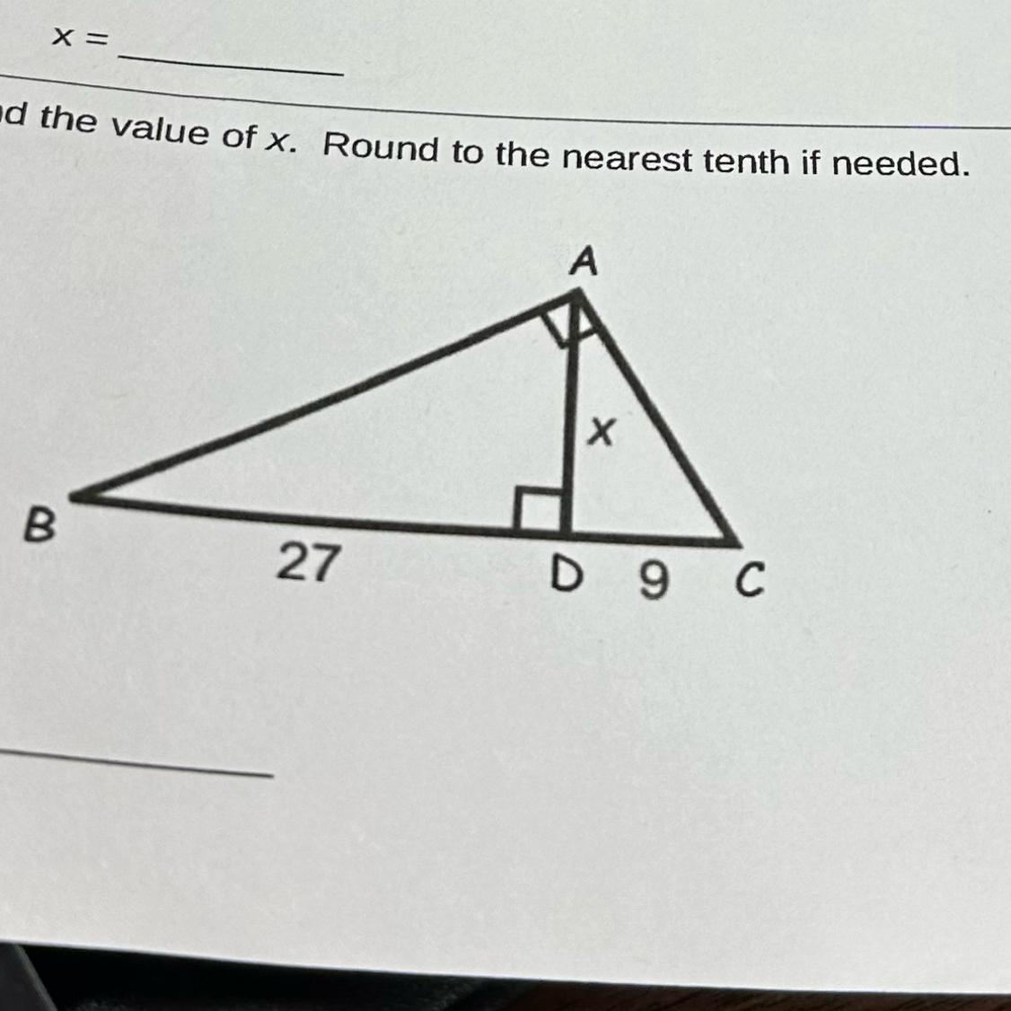 Solved solve for x | Chegg.com