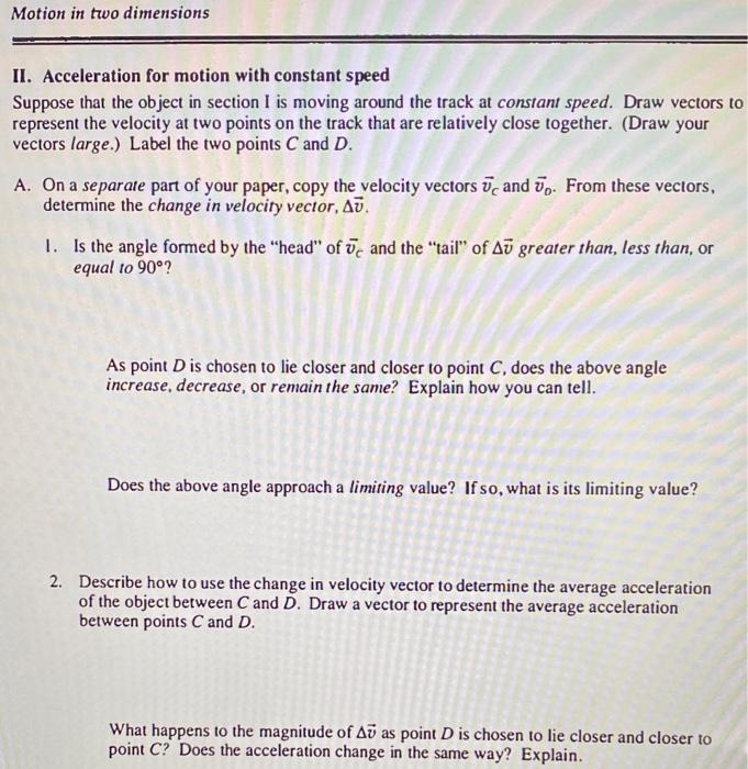 Solved cceleration for motion with constant speed that the | Chegg.com