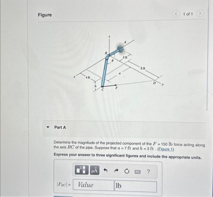 Solved Determine The Magnitude Of The Projected Component Of 0098