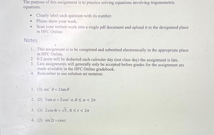 Solved The purpose of this assignment is to practice solving | Chegg.com