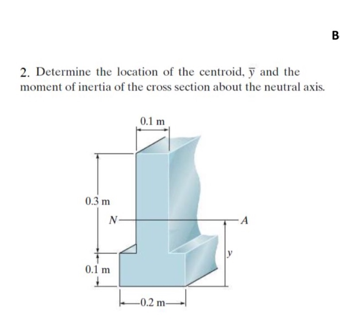 Solved 2. Determine the location of the centroid, y and the | Chegg.com