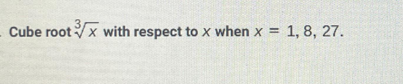 cube root of x to the 3rd power