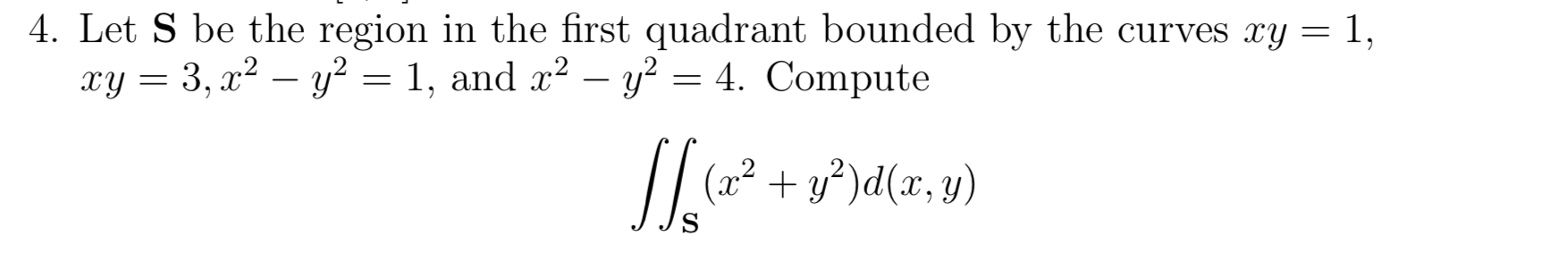 Solved Let S ﻿be the region in the first quadrant bounded by | Chegg.com