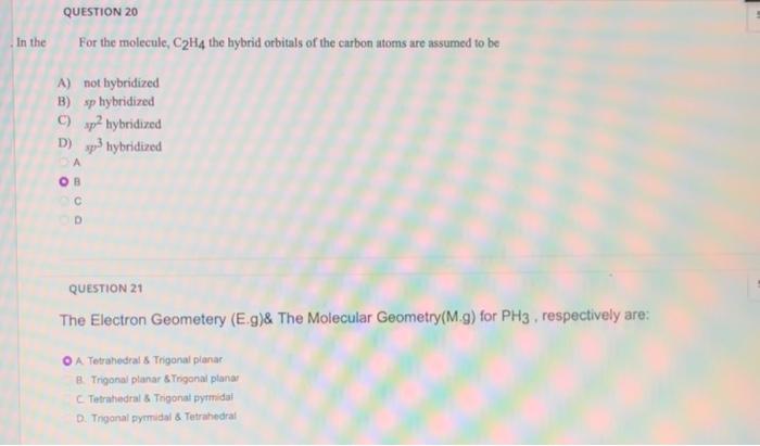 Solved and this molecules CH The molecular geometry shape of