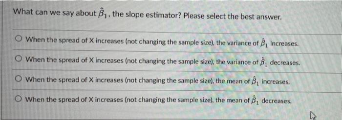 Solved What is the standard error of β^0, the intercept