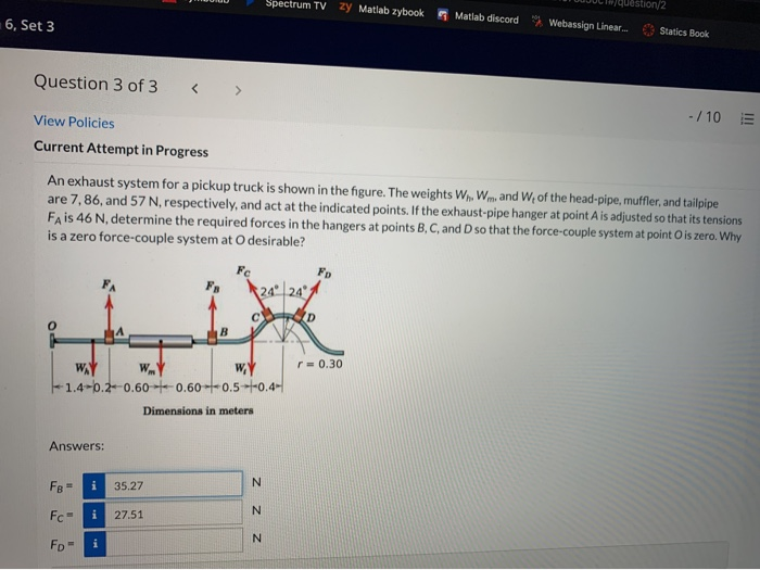 Solved Spectrum TV 2y Matlab zybook Matlab discord stion/2