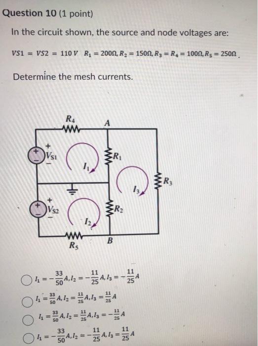 Solved In the circuit shown, the source and node voltages | Chegg.com