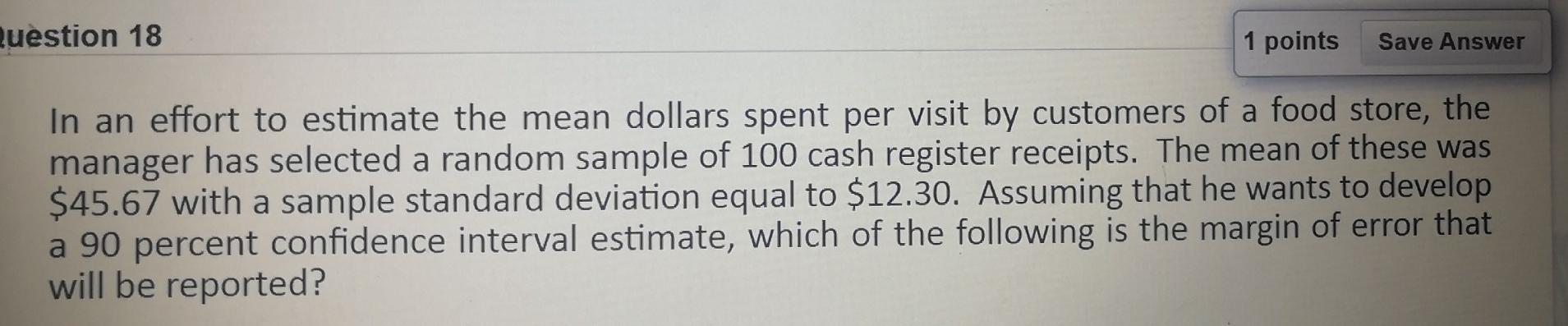 Solved Question 18 1 points Save Answer In an effort to | Chegg.com