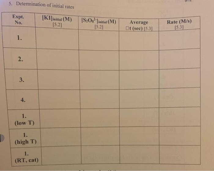 need help filling out the table. direction for steps | Chegg.com