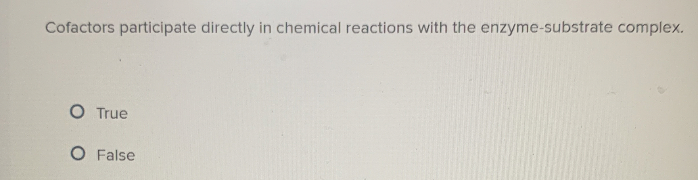 Solved Cofactors participate directly in chemical reactions