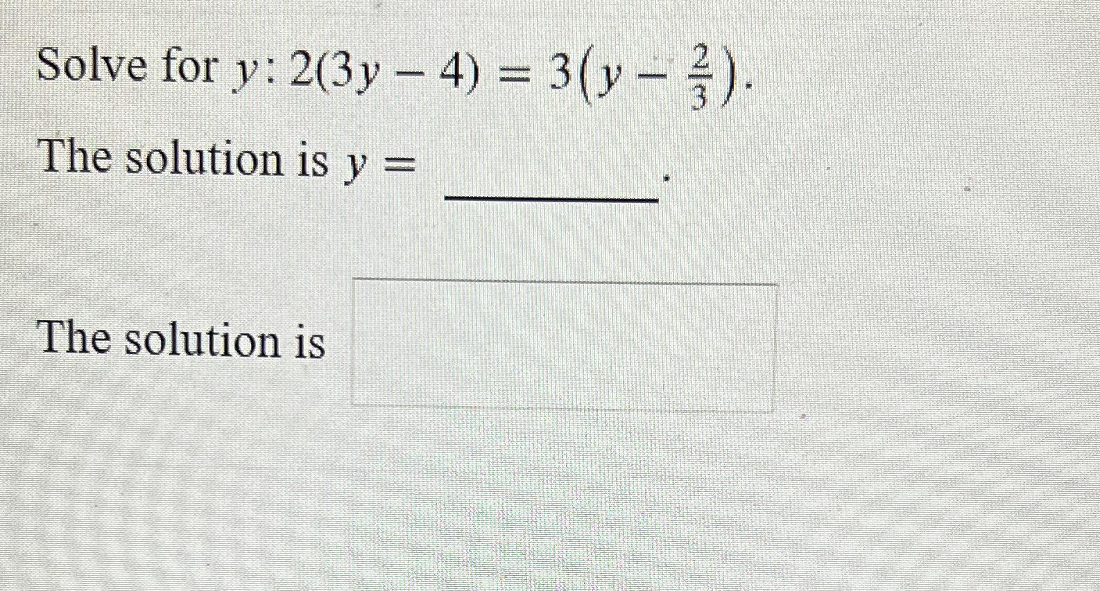 3 y 5 4 4y 3 y 3 2 solution