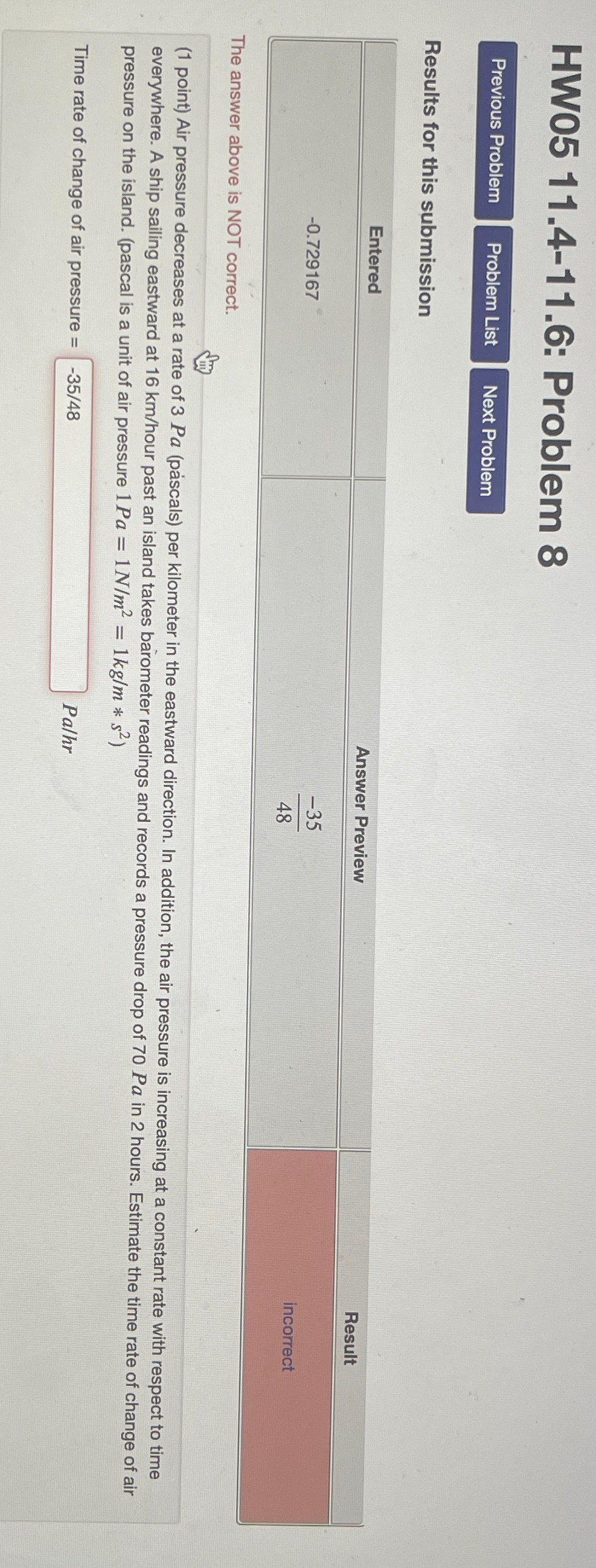 Solved HW05 11.4-11.6: Problem 8Results for this | Chegg.com